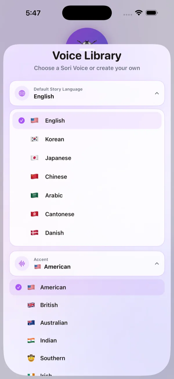 Languages & Accents